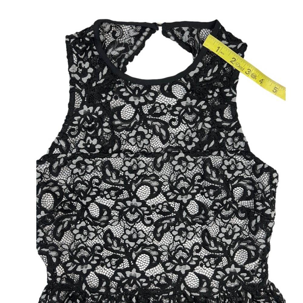 Reitmans Black & White undertone Floral Lace Sleeveless Sheath Dress Sz:2 - Picture 5 of 9